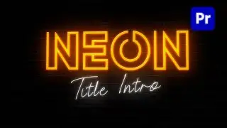 Free Neon Title Intro Template for Adobe Premiere Pro Motion Graphics Template.