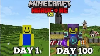 Surviving 100 days in hardcore Minecraft bedrock (No Commentary)
