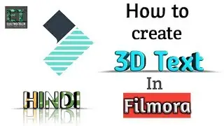 How to create 3D text effect in Filmora || HINDI ||