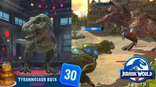 Tyrannosaur Buck vs Lord Lythronax  - Jurassic World Alive