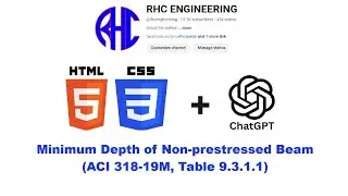 HTML+CSS+ChatGPT: Minimum Depth of Non-prestressed Beam