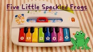 Five Little Speckled Frogs on a kids toy piano