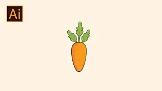 how to draw a carrot in adobe illustrator - Adobe illustrator tutorial