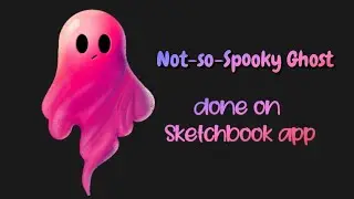Cute Ghost illustration | Sketchbook app (mobile) | Full step-by-step process video