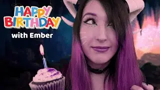 ASMR - DRAGON GIRLFRIEND ~ Giving You Birthday Tingles! Eating Cupcake, Ear Blowing, & Nibbles  ~