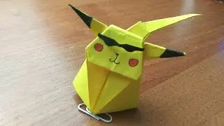 Как сделать Пикачу из бумаги. DIY PIKACHU. Оригами Пикачу