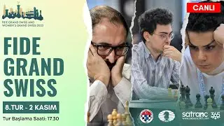 FIDE Grand Swiss Turnuvası 8. Tur | TSF Ortak Yayın | Mustafa Yılmaz, Vahap Şanal, Ediz Gürel