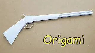 PAPER RIFLE MADE - | Origami ( How to Make a Paper Gun )