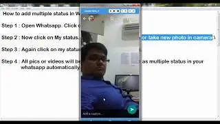 How to add multiple status in Whatsapp