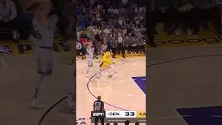 Nikola Jokic for three against LeBron James 🔥..#nikolajokic #jokic #denvernuggets #nuggets