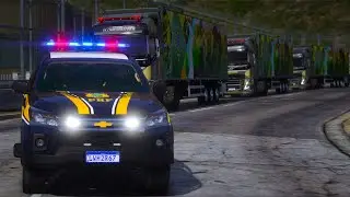 COMBOIO do EXÉRCITO BRASILEIRO e PRF ESCOLTANDO CAMINHÕES | GTA 5 POLICIAL