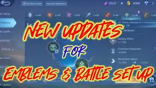 New updates for Emblems and Battle Set ups in Mobile Legend