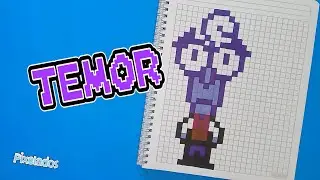 COMO DIBUJAR A TEMOR de INTENSAMENTE  en PIXEL ART - PIXELADOS