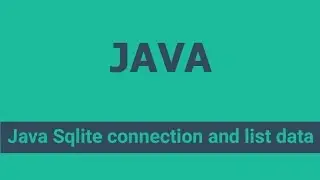 Java Sqlite connection and list data