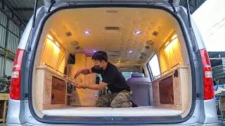 Process of Making Comfortable Camper With Used Van. Korean Camper Van Factory Technology