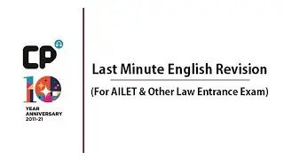 Last Minute English Revision For AILET & Other Law Entrance Exam