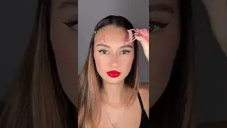 Easy Halloween devil horns hack #makeup #makeuptutorial #makeuphack #beauty #makeuplook #beautyhack
