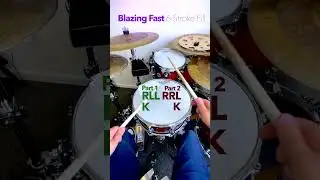 Blazing Fast 6-Stroke Fill DRUM LESSON #musician #musiclesson #drums