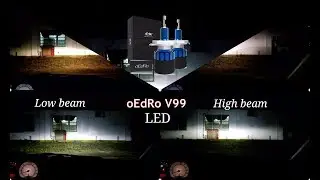 oEdRo V99 Series H4 60W 8000LM 6000K LED headlight review + nighttime driving.