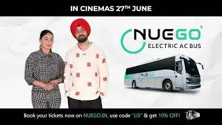 Diljit Dosanjh and Neeru Bajwa are having a Memorable and Delightful ride with NueGo Electric AC Bus