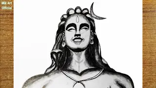 Adiyogi Shiva Statue Drawing 