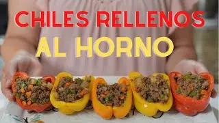 Chiles Rellenos de Carne Molida al Horno