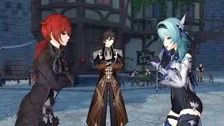 Eula's vengeance VS Diluc's retribution | Genshin impact MMD meme animation