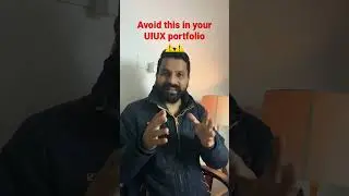 Avoid this in your ui ux portfolio ⚠️⚠️ 