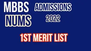 Nums 1st Merit MBBS 2022 II MM NETCAFE Online
