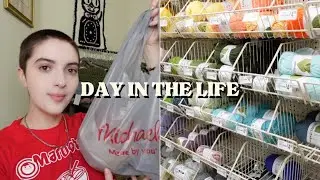 Day In The Life | Fall Yarn Shopping, Crocheting, Creating Content