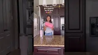 MOM OF 5: GIRLS HAIR HACK FOR BTS #hairstyles #momof5 #girlmom #girlhairstyles #hairkit