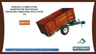 Carreta Forrageira para Microtrator Tracionada Moldemaq