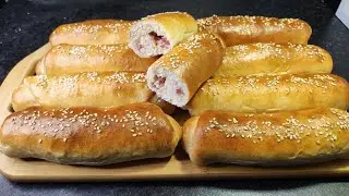 БУЛОЧКИ с СЫРОМ  и КОЛБАСОЙ / Простая домашняя выпечка/