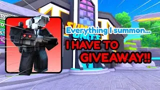 SPENDING 10,000 COINS SUMMONING BUT... I HAVE TO GIVEAWAY EVERYTHING I GET... #toilettowerdefense