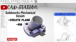 solidworks tutorial for mechanical engineering || Create PLANE || RIB feature
