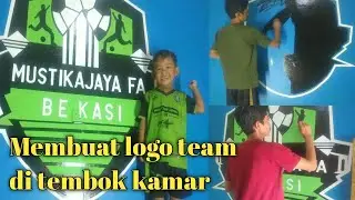 Membuat logo team di tembok kamar || membuat logo team