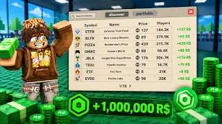 How to ACTUALLY Make Infinite Robux Investing in Roblox Stonks 📈💰