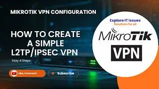 How to Create a Simple VPN Server with Mikrotik Step by Step | IPSec/L2TP VPN | Mikrotik VPN