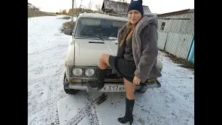 Замерз ВАЗ 2106,Мы копаем металл с МД 4030