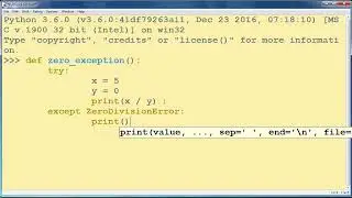 How to handle Dividing By Zero Exception in Python programming language