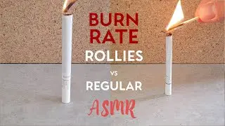 which lasts longer? Cigarette Burning Rate Comparison - Regular Vs Rolled #asmr #asmrsounds