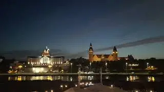 Польша, Щецин 2021, набережная. 10.07.2021. 22:45.
