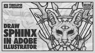 Draw Sphinx in Adobe Illustrator | Timelapse Speed Draw