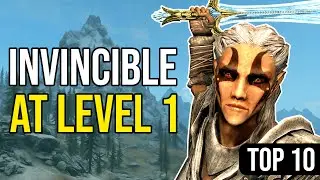 10 Ways to get INSANELY POWERFUL at LEVEL 1 in Skyrim