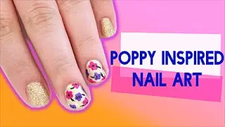 Bright Poppy Inspired Nail Art
