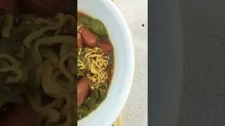 Cai món nhà nghèo mi tôm nấu với xúc xích và mướp non đầu mùa,#shortsviral ,#food ,#noodlesoup
