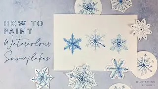 How to Paint Watercolour Snowflakes