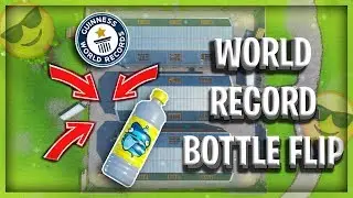 *WORLD RECORD*JE RÉALISE LE BOTTLE FLIP LE PLUS HAUT DE FORTNITE