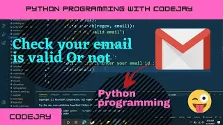 Check your email is valid or not using python | python programing in hindi | codejay
