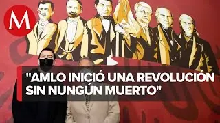 Alcalde de Culiacán devela mural de la 4T con imagen de AMLO